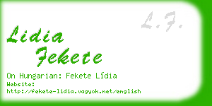 lidia fekete business card